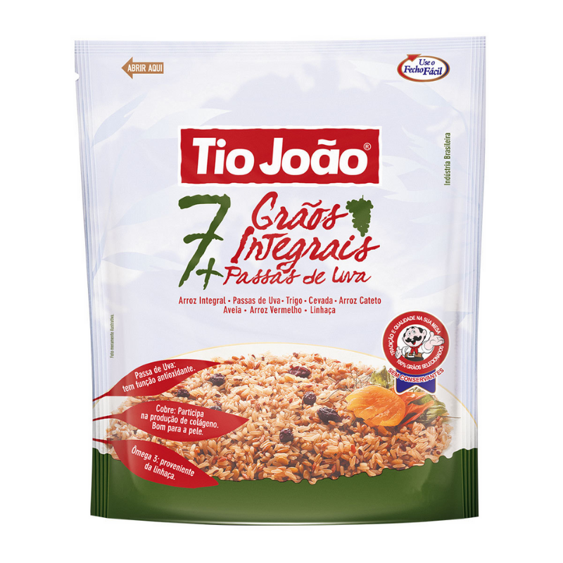 Arroz integral 7grãos + passa- Tio João