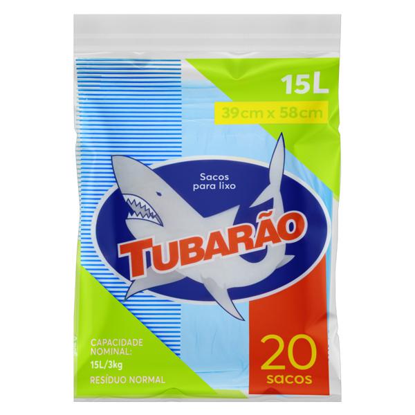 Saco de lixo tubarão 15L